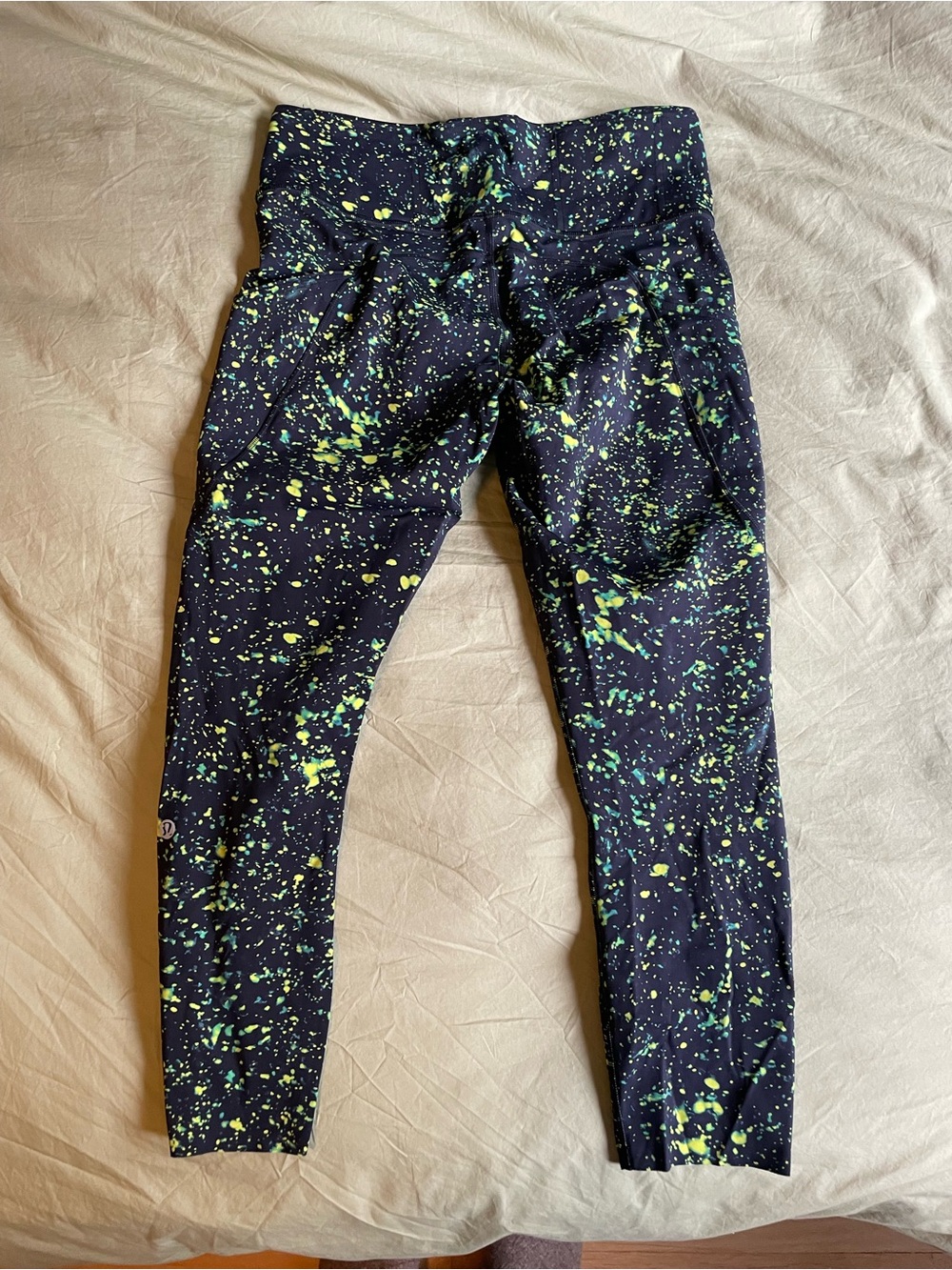 Lululemon Align Crop Leggings Speckled Print Navy Size 8